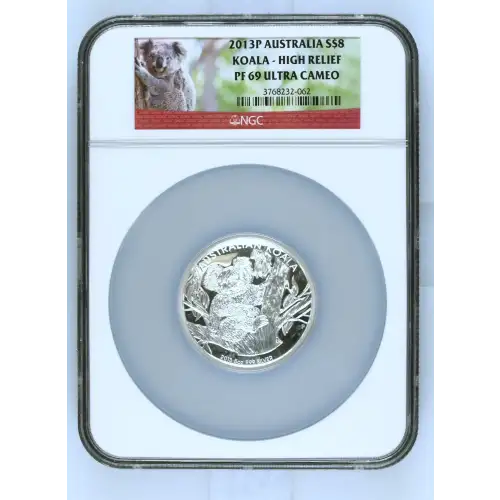 2013P 5oz Australia S$8 Koala High Relief PF69 UC (D-7)