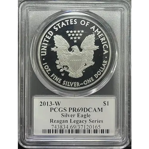 2013(W) - 1oz Silver Eagle Reagan Legacy Series - S$1 PCGS PR69DCAM (D11-B19)