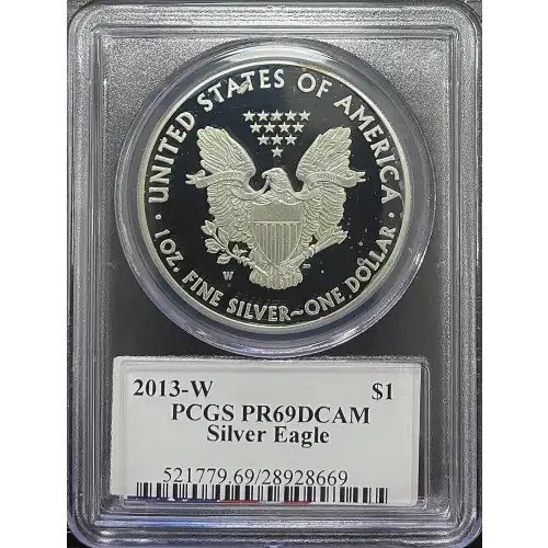 2013(W) - 1oz Silver Eagle - S$1 PCGS PR69DCAM (D11-B19)
