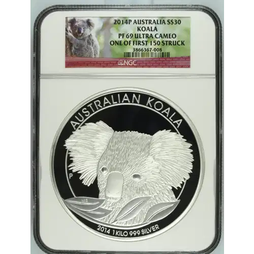 2014 P - 1Kilo Koala Silver Coin - Australia $30 NGC PF-69 (2)