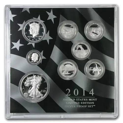 2014 United States Mint Limited Edition 2.5oz Silver Proof Set (D-8)