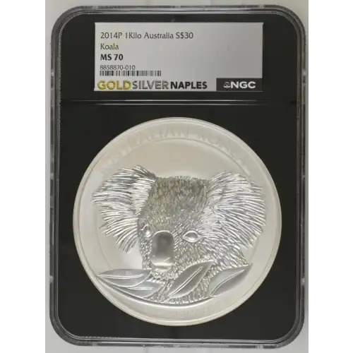2014P - 1Kilo Silver Koala Coin - Australia S$30 - NGC MS70