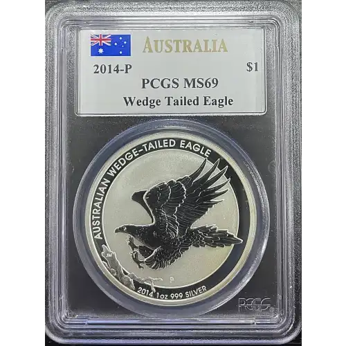 2014P 1oz Australia S$1 Wedge-Tailed Eagle PCGS MS69 (D11-B19)