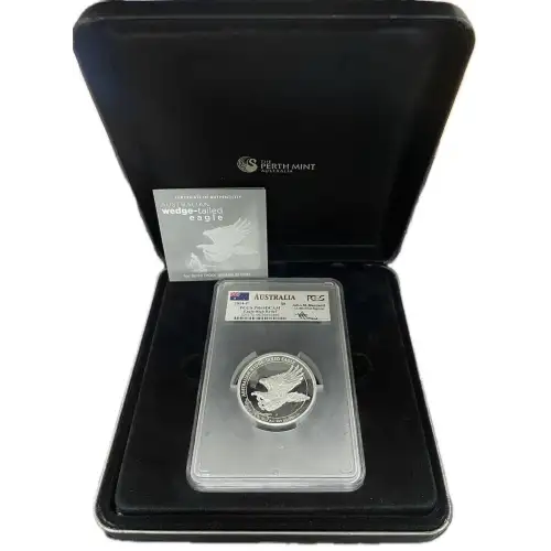 2014P - Australia 5oz Silver Wedge-Tailed Eagle HR - S$8 PCGS PR69DCAM (D-8)