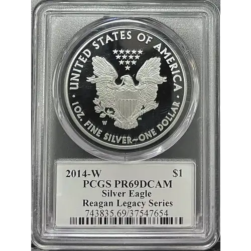 2014(W) - 1oz Silver Eagle Reagan Legacy Series - S$1 PCGS PR69DCAM (D11-B14) (2)
