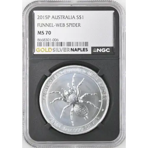 2015 P Australia S$1 Funnel-Web Spider MS70 (S20B-B20)