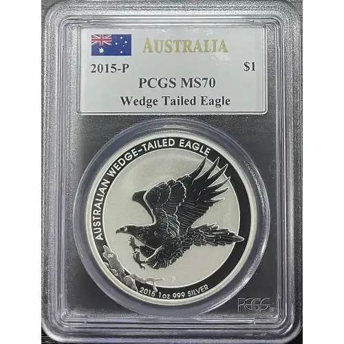 2015P 1oz Australia S$1 Wedge-Tailed Eagle PCGS MS70 (D11-B19)