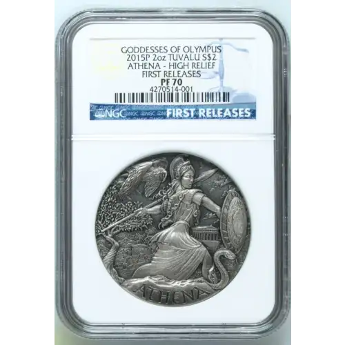2015P 2oz ATHENA - HIGH RELIEF FIRST RELEASES GODDESSES OF OLYMPUS (2)