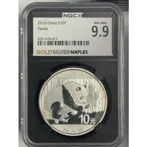 2016 1 oz China Panda s10y Mint State 9.9