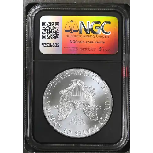 2016 - 1oz Silver Eagle S$1 NGC MS 9.9 (D10-B27) (2)
