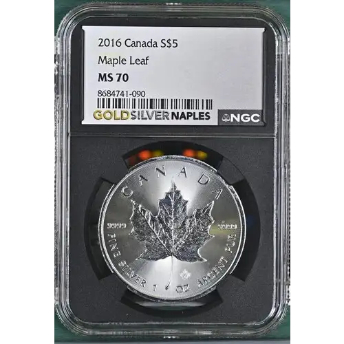 2016 CANADA MAPLE LEAF S$5 MS70 (S19A-B9)
