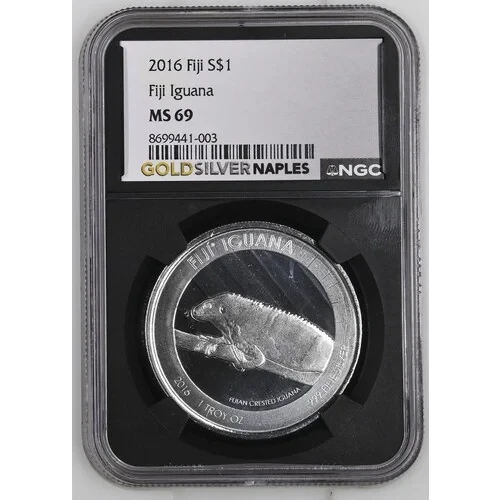 2016 Fiji S$1 Fiji Iguana MS69