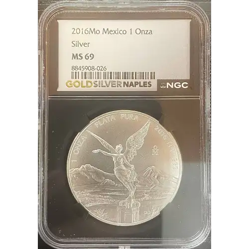 2016 - Mexico 1 Onza Libertad - 1oz Silver - MS69 (Storage 11A) (2)