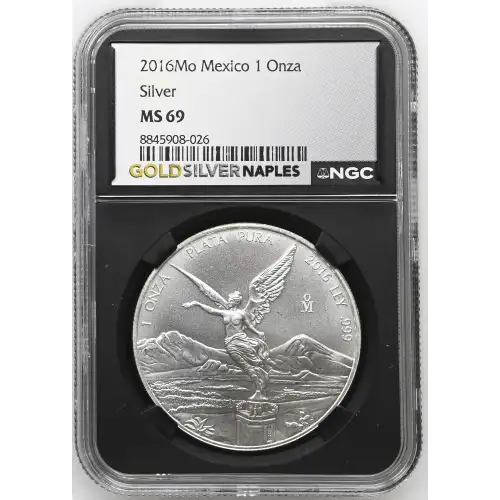 2016Mo - Mexico 1 Onza Silver Libertad - MS69 (S18A-B1)