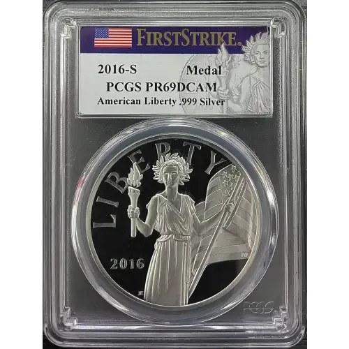 2016(S) - 1oz American Liberty Silver Medal - PCGS PR69DCAM (S18A-B18)