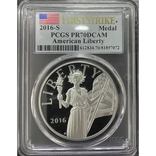 2016(S) - 1oz American Liberty Silver Medal - PCGS PR70DCAM (S18A-B18)