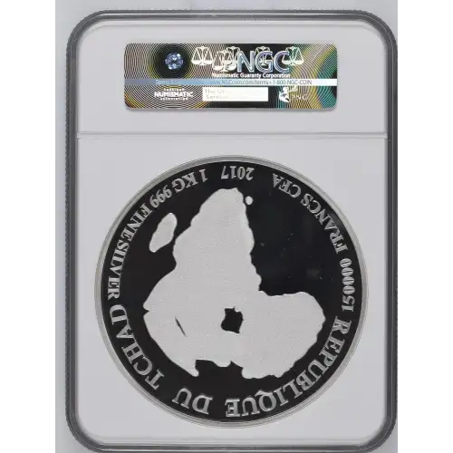 2017 1Kilo Chad S150KF - African Lion - NGC Gem Proof (D-3) (2)