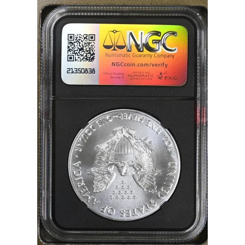 2017 - 1oz Silver Eagle S$1 NGCX MS 9.9 (D11-B7) (2)