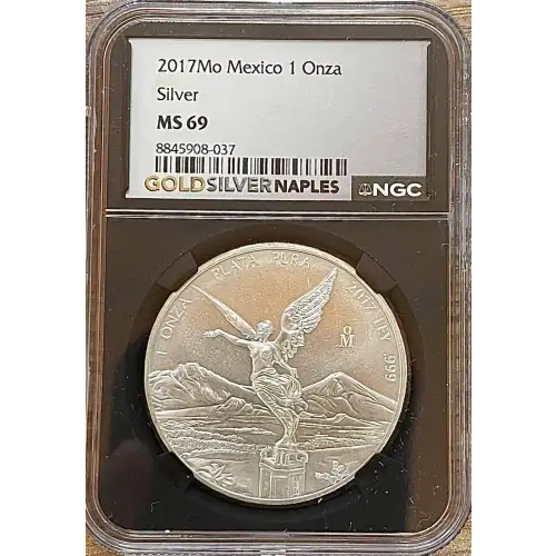 2017Mo Mexico 1 Onza Libertad 1oz Silver MS69 (S18A - B1)