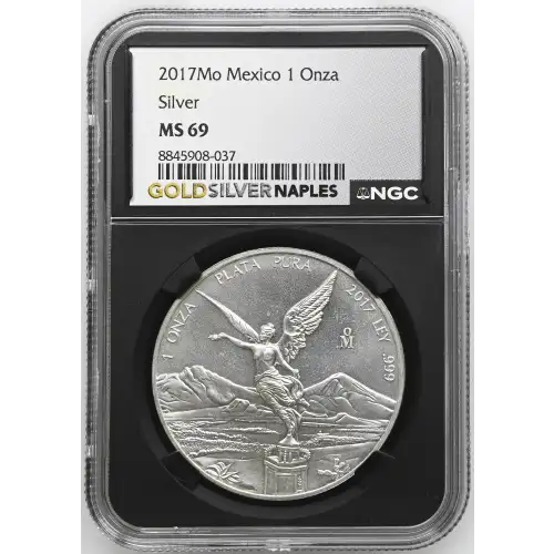 2017Mo - Mexico 1 Onza Silver Libertad - MS69 (S18A-B1)