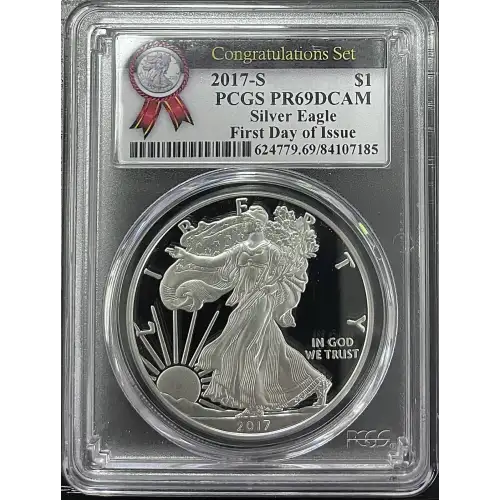 2017(S) - 1oz Silver Eagle First Day of Issue - S$1 PCGS PR69DCAM (D11-B17)
