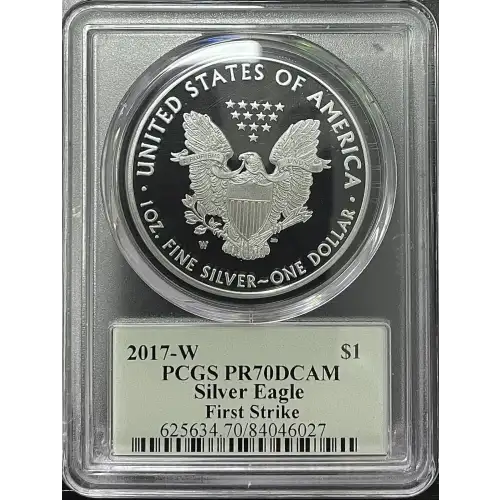 2017(W) - 1oz Silver Eagle First Strike - S$1 PCGS PR70DCAM (D11-B17) (2)