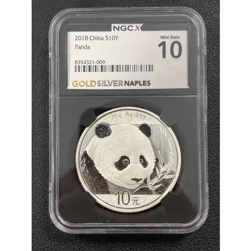 2018 1 oz China Panda s10y Mint State 10