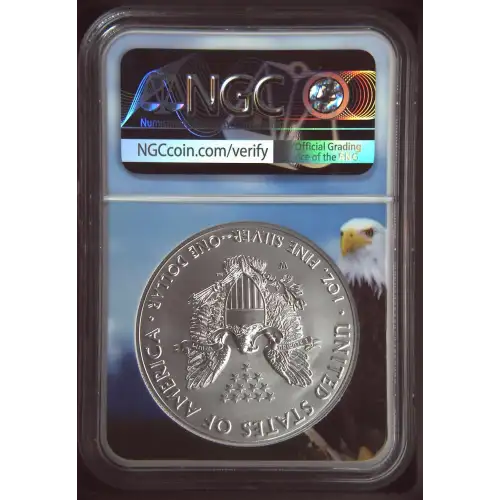 2018 - 1oz Burnished Silver Eagle - FDOI S$1 NGC MS70 (D10-B26) (2)