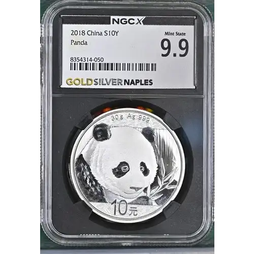 2018 1oz China S10Y Panda MS 9.9 (S19A-B16)