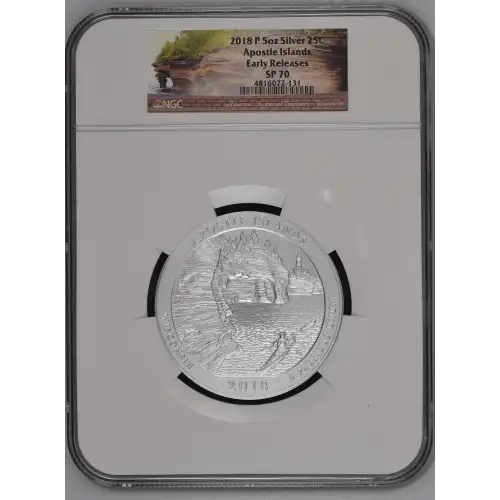 2018P - 5oz America the Beautiful Apostle Islands Quarter - NGC ER SP70 (D-14)