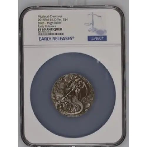 2018PM B.I.O.Ter. S4PND Siren - High Relief Early Releases PF69 Antiqued (OB-144)