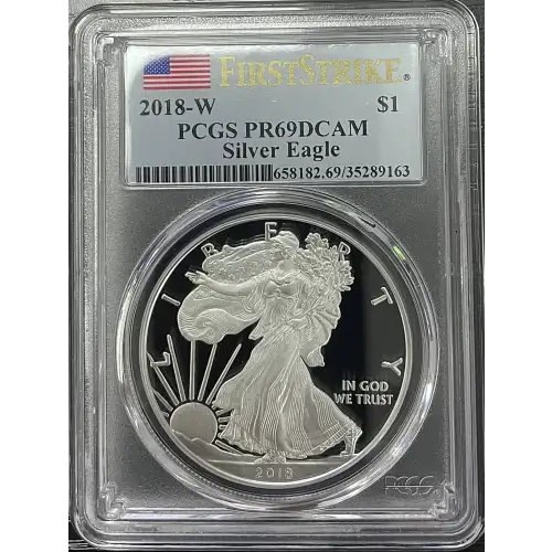 2018(W) - 1oz Silver Eagle First Strike - S$1 PCGS PR69DCAM (D11-B17)