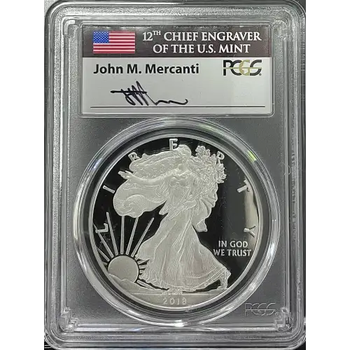 2018(W) - 1oz Silver Eagle First Strike - S$1 PCGS PR70DCAM (D11-B17)