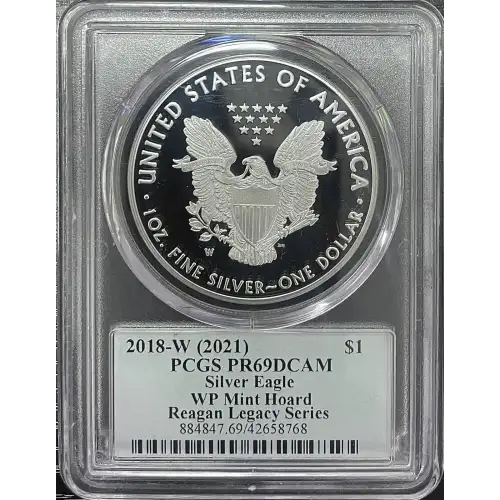 2018(W) - 1oz Silver Eagle Reagan Legacy Series - S$1 PCGS PR69DCAM (D11-B17)