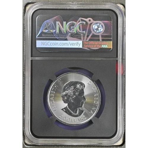 2019 - 0.5oz Polar Bear Silver Coin - Canada S$2 - NGC MS70 (D12-B2)