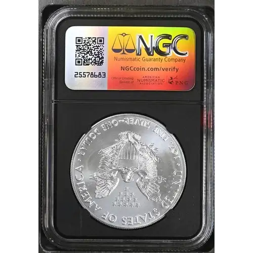 2019 - 1oz Silver Eagle S$1 NGC BRILLIANT UNCIRCULATED (D10-B33) (2)