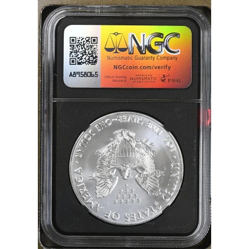 2019 - 1oz Silver Eagle S$1 NGCX MS 9.9 (D11-B7) (2)