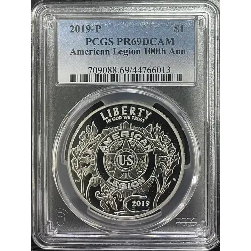 2019(P) - 0.859oz American Legion 100th Anniversary Coin - PCGS PR69DCAM (D11-B19)