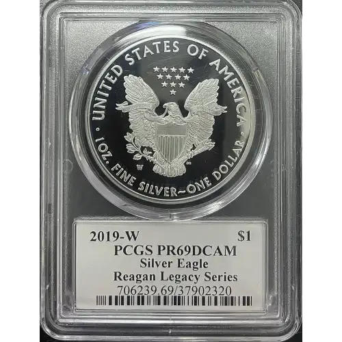 2019(W) - 1oz Silver Eagle Reagan Legacy Series - S$1 PCGS PR69DCAM (D11-B17)