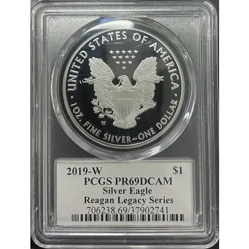 2019(W) - 1oz Silver Eagle Reagan Legacy Series - S$1 PCGS PR69DCAM (D11-B17) (2)