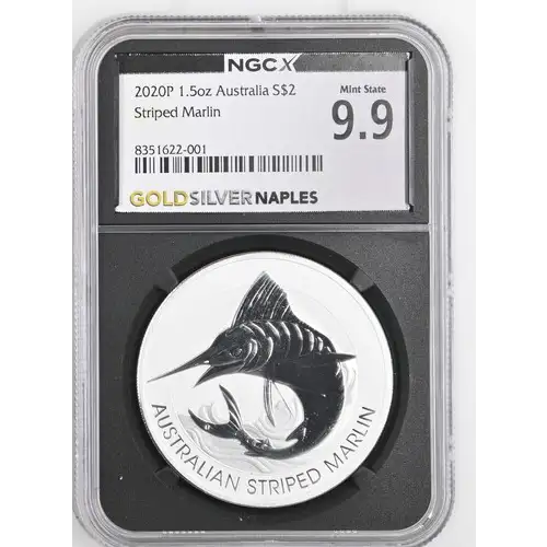 2020P 1.5oz Australia $2 Striped Marlin MS 69/MS 9.9