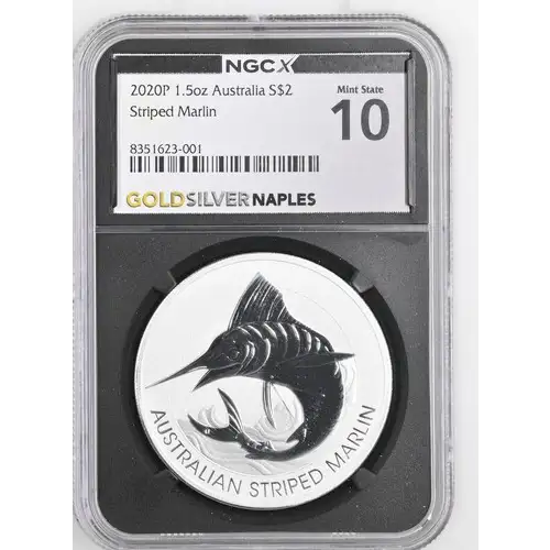 2020P 1.5oz Australia $2 Striped Marlin MS 70/10