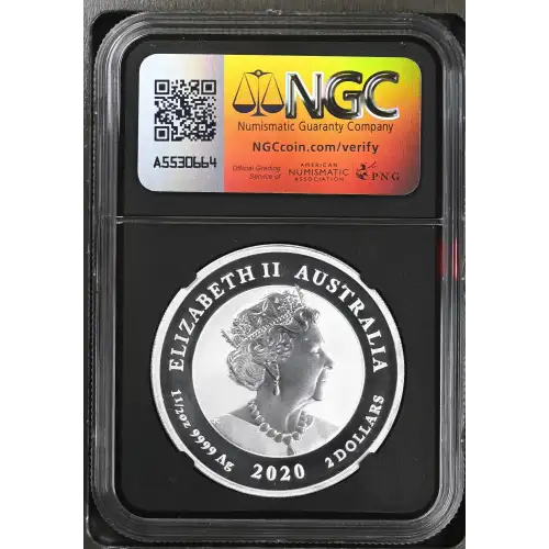 2020P - 1.5oz Striped Marlin Silver Coin -Australia $2- NGC MS 69/9.9 (D13-B15) (2)