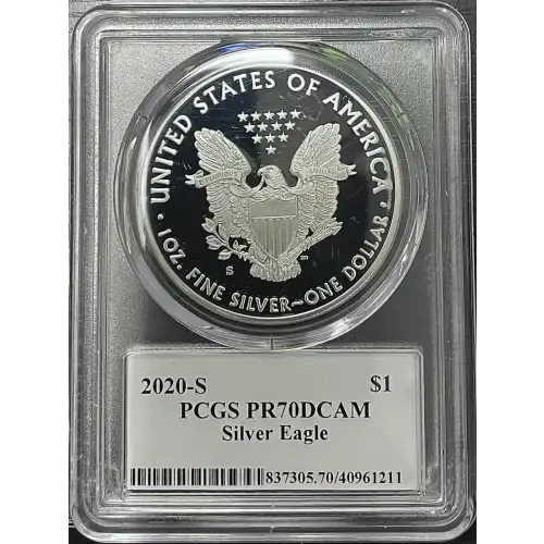 2020(S) - 1oz Silver Eagle Premier First Edition - S$1 PCGS PR70DCAM (D11-B17)