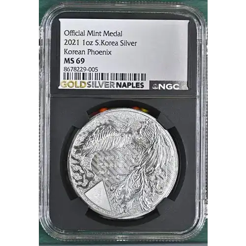 2021 1oz S.Korea Korean Phoenix Silver MS 69 Official Mint Medal JSC6