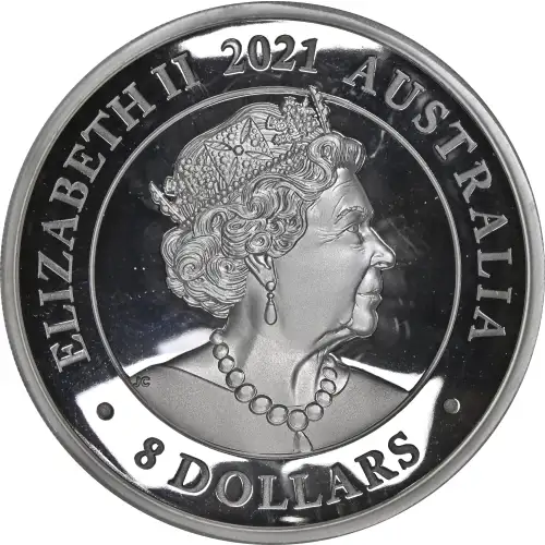 2021P5 5oz Australia S$8 Swan High Relief PF70 UC (D-7)