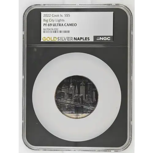 2022 1oz Cook Is. S$5 Big City Lights PF69 (D-2)