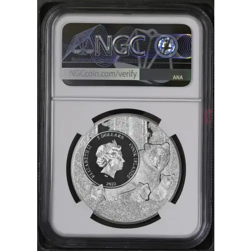 2022 1oz Cook Is. - S$5 Arkansas Northern Mockingbird - NGC MS70 (S12B-B12)
