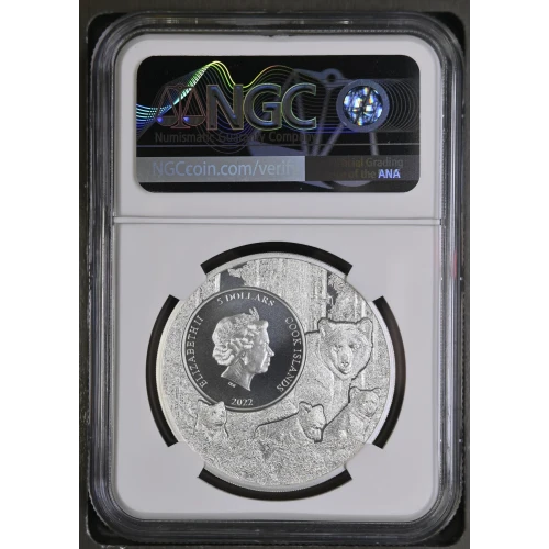2022 1oz Cook Is. - S$5 Maryland Diamondback Terrapin - NGC MS70 (S12B-B12)