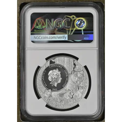 2022 1oz Cook Is. - S$5 Maryland Diamondback Terrapin - NGC MS70 (S12B-B12)